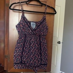 Levis navy floral adjustable tank
